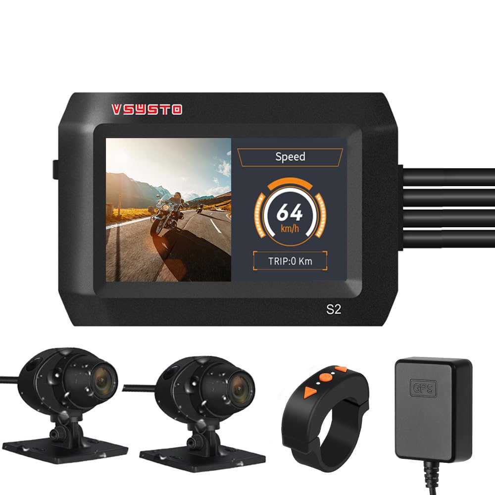 Caméra Moto Dash Cam VSYSTO Q6L – Double 1080p Sony IMX307, GPS, WiFi, Vision Nocturne, Étanchéité IP67